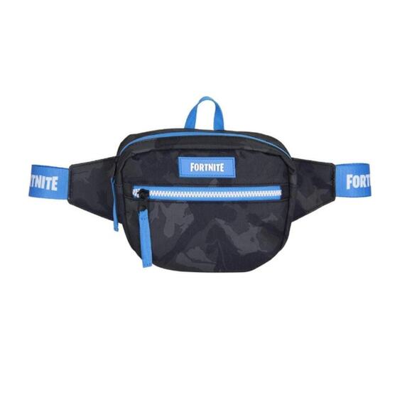 FORTNITE Multiplier NEW Waist Bag Black Blue Adjustable Functional Fanny Pack - Picture 1 of 10
